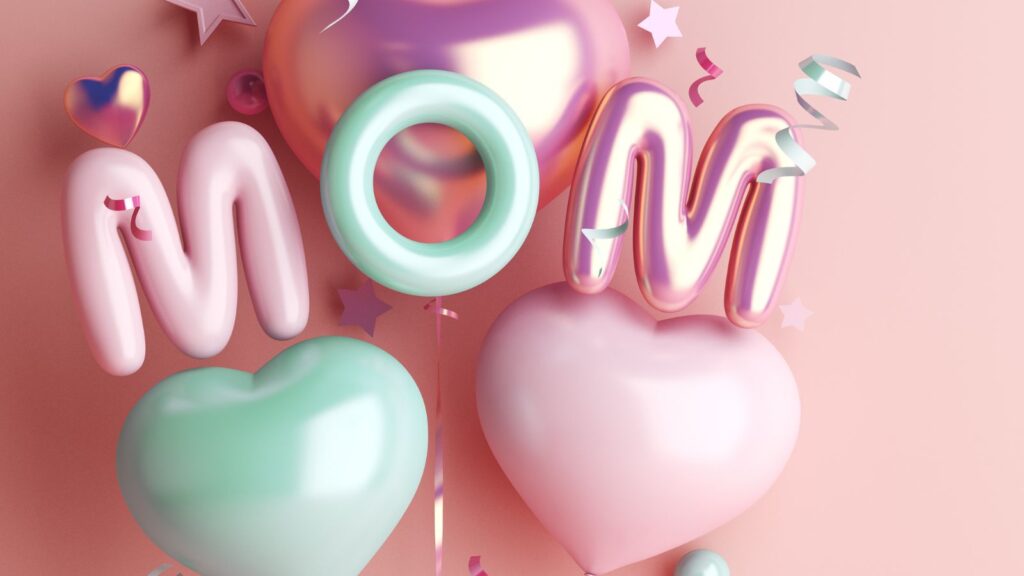 decoración para el día de la madre con globos