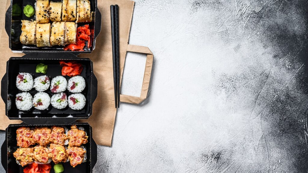 ideas de comida de verano -  envases para sushi