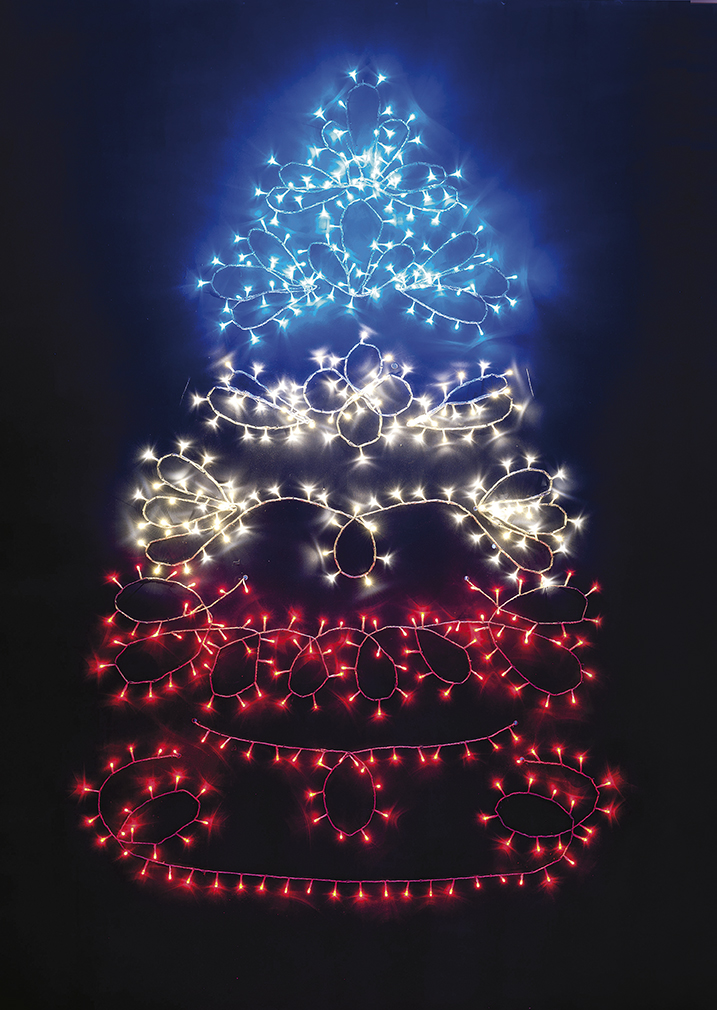 árbol de Navidad con guirnaldas de luces