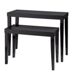 Set de Mesas Negro Brillo de mobiliario para tiendas